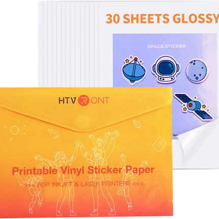Veelzijdig en Waterbestendig Inkjet Stickerpapier - 30 Stuks - Levendige Afdrukken - Geschikt voor Alle Oppervlakken