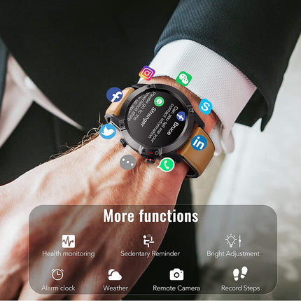 Geavanceerd Smart Horloge met HD Touchscreen, Gezondheidstracking en Waterdichte Eigenschappen, Inclusief Twee Bandjes