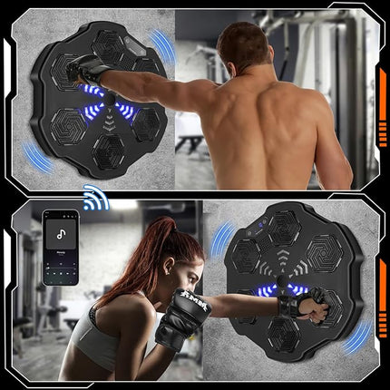 Smart Music Boxing Machine - Wandmonteerbare Bokstrainer met Intelligente Doelherkenning voor Thuis en Gym - Inclusief Handschoenen