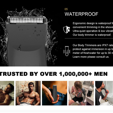 Veelzijdige Body Hair Trimmer - Waterproof - Ergonomisch en Precies