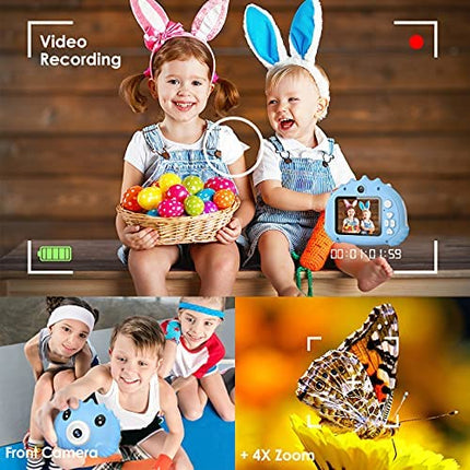 Blauwe Kindercamera - 20MP HD Digitale Camera  - Perfect voor Jonge Fotografen van 3-12 jaar