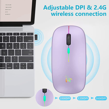 Oplaadbare Bluetooth LED Muis - Dual Mode, Ergonomisch, Stil | PC, Mac OS, Android, Windows
