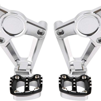 Motorfiets voetsteun voetsteun bijrijder voetsteunen pedaal set achter geschikt voor X-ADV 750 17-19 default Silver titanium.