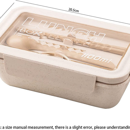 Bento Box met Lekvrije Deksel - Stijlvol en Duurzaam | Beige