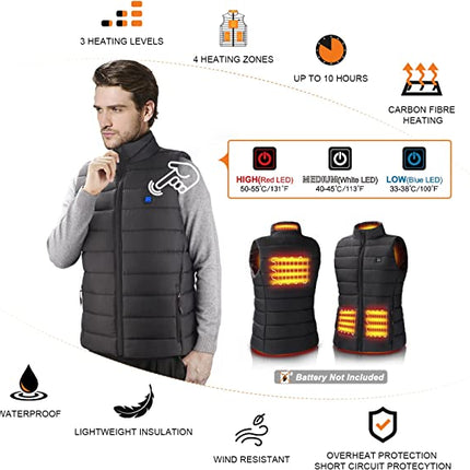 Verwarmde Bodywarmer | Waterbestendig - Premium Vest met USB en Temperatuur Regelaar