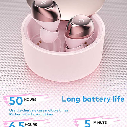 Roze Draadloze Oordopjes | Langdurige Batterij, Touch Control