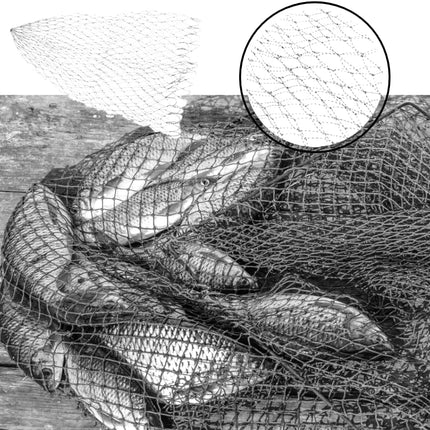 Vervangingsnet voor visnet, opvouwbaar net gemaakt van duurzame polyethyleenvezel, net voor beek, meer, zee, rivier enz.(60)
