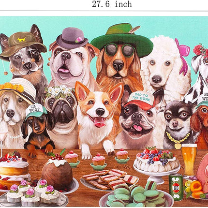 Honden Feest Prent Puzzel - 1000 Stukjes van 50x70 cm voor Familieplezier