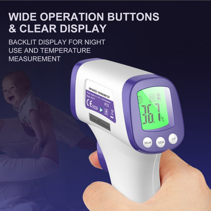 Infrarood Thermometer voor Volwassenen - Voorhoofd-Infraroodthermometer voor Baby's, kinderen en Volwassenen - Direct Lezen