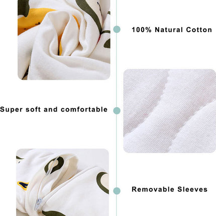 Baby slaapzak - 3.5 TOG – 100% katoen - Afritsbare mouwen - 14/24 mnd