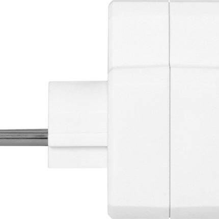 Doorvoerstekker met Schakelaar – 2x Schuko Stopcontact Splitter