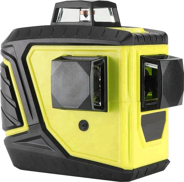 YELLOW Self-Leveling 12 Lines 3D laser - Laser Level Self-Leveling 360 Horizontal And Vertical Cross - Yellow version - 1500mAh battery - 15m indoor and 60m outdoor - Range: 2mm/5m - IP54