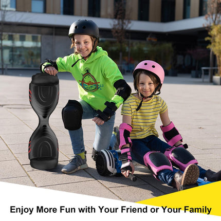 Hoverboard met LED-wielen, Bluetooth Speaker - Zelfbalancerend – Zwart- 7+