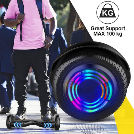 Hoverboard met LED-wielen, Bluetooth Speaker - Zelfbalancerend – Zwart- 7+