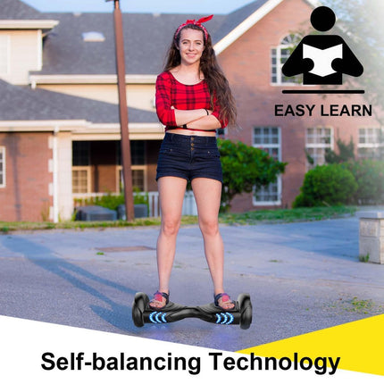Hoverboard met LED-wielen, Bluetooth Speaker - Zelfbalancerend – Zwart- 7+