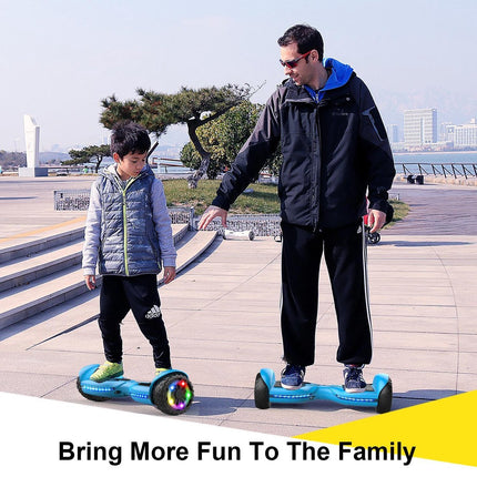 Hoverboard met LED-wielen, Bluetooth Speaker - Zelfbalancerend – Blauw- 7+