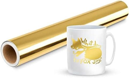 Goldmetallic-Vinylfolie 30,5 x 305 cm – Permanente Plotterfolienrolle – Weihnachten und DIY