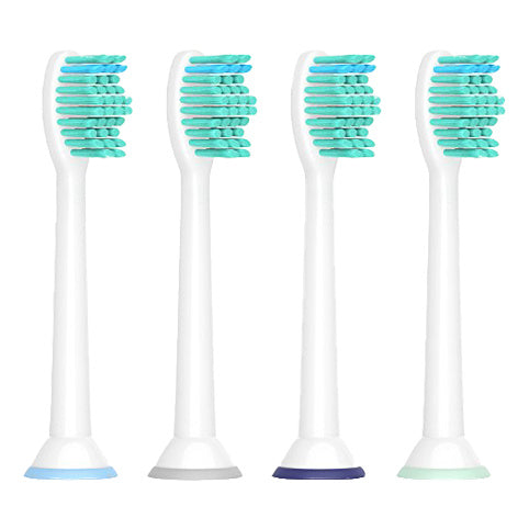 Sonicare Genuine C3 Premium Plaque Control Toothbrush Heads, 4 Brush Heads, White, HX9044/65