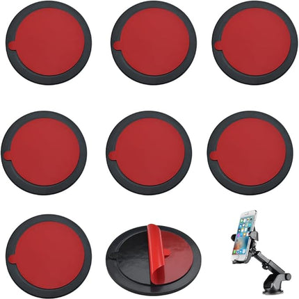 8x zelfklevende dashboard schijfpads 74 mm – voor Telefoon en GPS