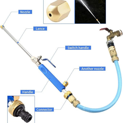 Hydro Jet Hogedruk Waterpistool – Sproeilans voor Tuinslang - Metalen Power Washer