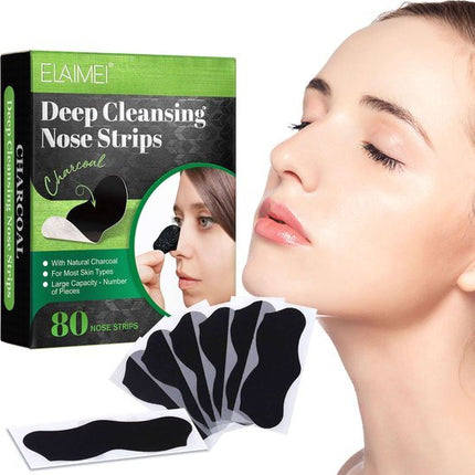 80x Houtskool Neusstrips – Mee Eters Verwijderen en Poriën Reinigen