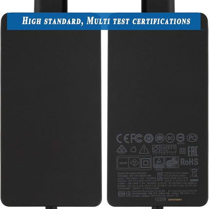 Oplader geschikt voor Surface Pro, Book en Laptop – 102 W - Snel - Met Extra USB Poort - 2 in 1