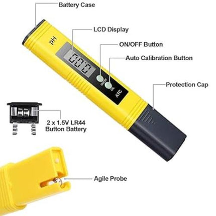 4 in 1 Digitale pH Meter en Waterkwaliteit Tester Set - pH TDS EC Temperatuur