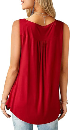 Dames Ruffle Button-Up Tanktops - Casual en Chic