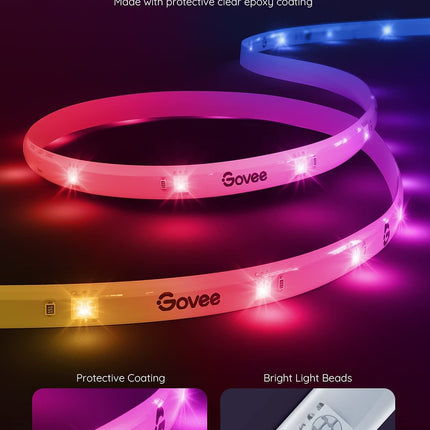 Govee RGBIC Alexa LED Strip Light, 5m Smart WiFi App Control, Alexa and Google Assistant Compatible, Music Sync LED Lights for Bedroom, Living Room