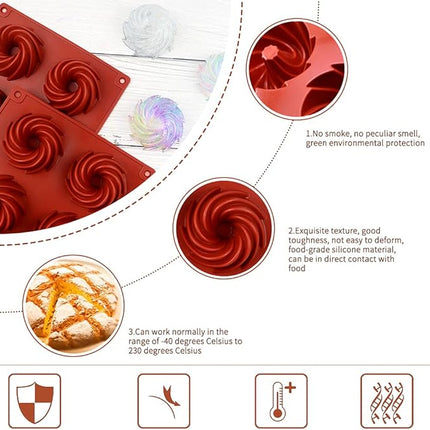 2-Pack Siliconen Muffin en Cakevormen – Non Stick - Herbruikbaar