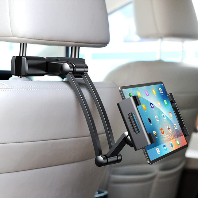 Car Tablet Holder, Back Seat Car Tablet Holder, Compatible with 5-12 Inch Smartphone or Tablet, Adjustable Distance, Viewing Angle