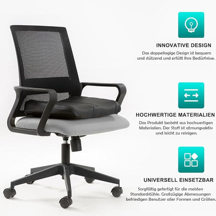 Leren Memory Foam Verhogingskussen Auto, Bureau en meer – Ergonomisch