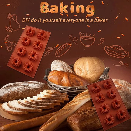 2-Pack Siliconen Muffin en Cakevormen – Non Stick - Herbruikbaar