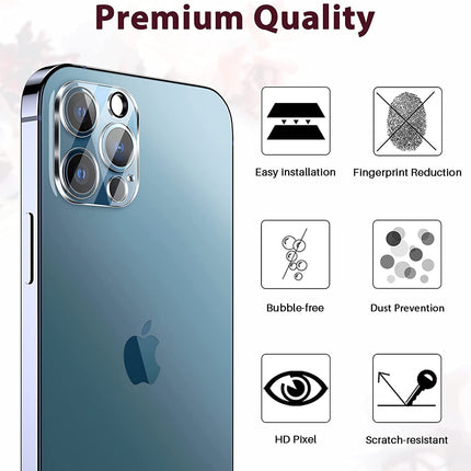 Camera Lens Protector Compatible with iPhone 12 Pro 6.1 Inch 3 Pack Ultra Clear Thin Tempered Glass Case Friendly Camera Lens Cover Full Scratch Protection (iPhone 12 Pro 6.1 Inch)