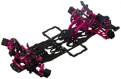 Aluminium Frame Kit voor 1:10 SAKURA D4 RWD Drift Racing Auto - Inclusief 4 Wielen