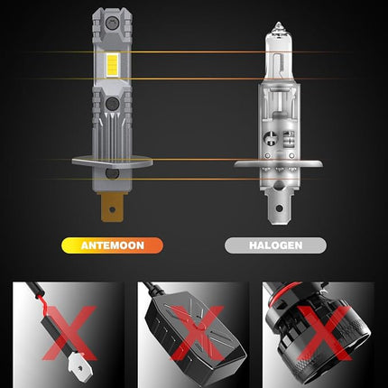 LED Koplampen - H1 - 600% Helderder - Plug & Play - 2 Stuks