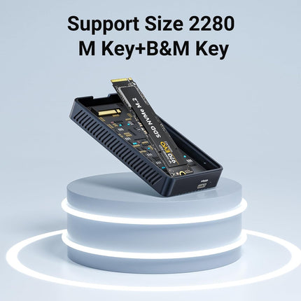 Externe M.2 NVMe SSD Enclosure 40Gbps – Thunderbolt 3/4, USB-C