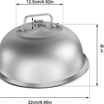 Professionele RVS Burgerbel Set - 22 cm Diameter - Multifunctioneel voor Grill & Keuken