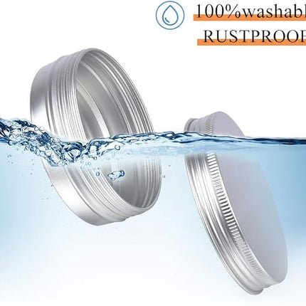 24 stuks aluminium potjes 120ml met schroefdeksel – zilver