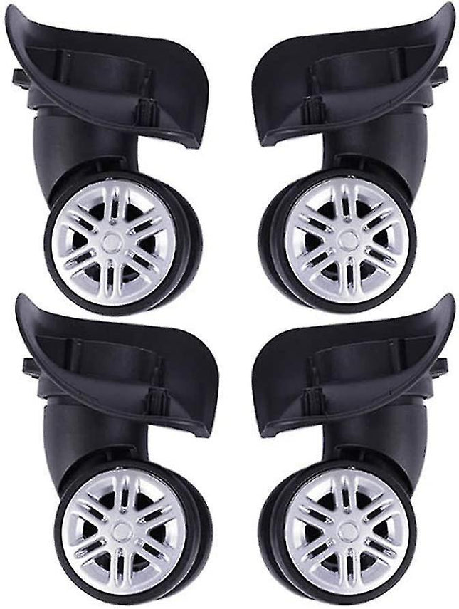 Suitcase Wheels Replacement Luggage Wheels Hard Shell Replacement Wheels Suitcase Wheels Swivel Wheels Luggage Suitcase Wheel Left Right for Trolley Suitcase Hard Shell Suitcase 4 Pieces, Black