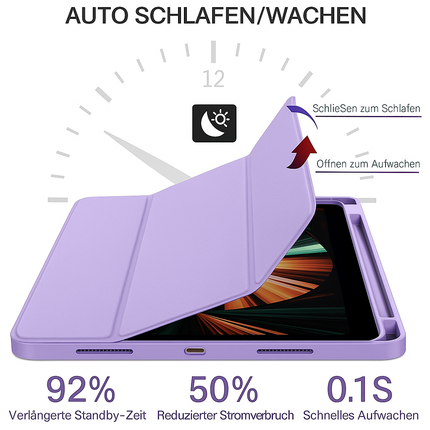 Tablet-Hülle passend für iPad Pro – 12,9 Zoll – mit Stifthalter – Lila