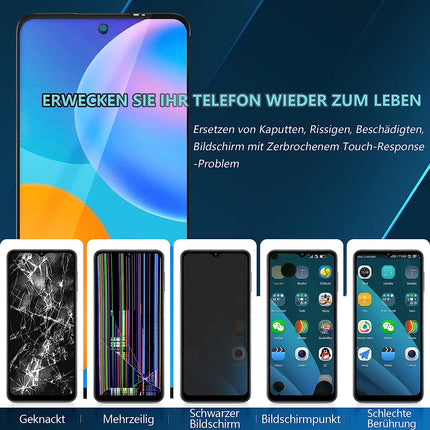 Ersatzbildschirm LCD-Bildschirm und Touchscreen-Digitalisierer mit Werkzeugen für Huawei P Smart 2021 / Huawei Honor 10x Lite (schwarz, nicht für P Smart und P Smart 2019) 