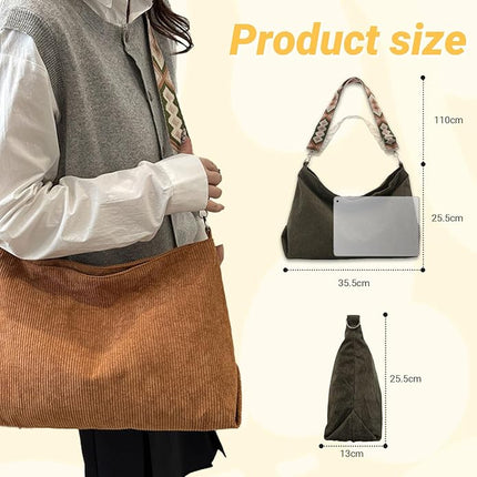 Damen-Schultertasche – Großes Fassungsvermögen und verstellbarer Riemen