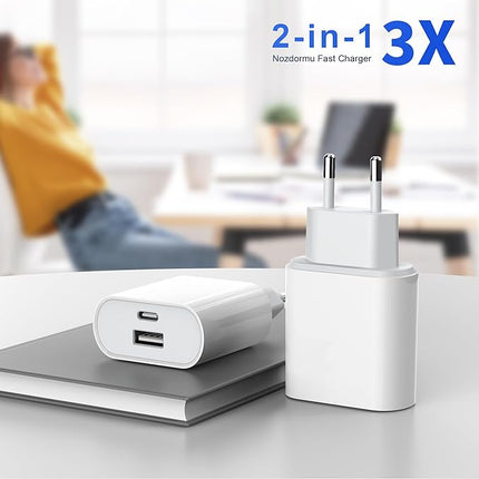 USB-C en USB Snellader - Power Adapter