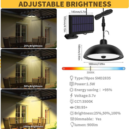 Industriële Tuinlamp - Solar - Afstandbediening - 4 Modi - Waterdicht