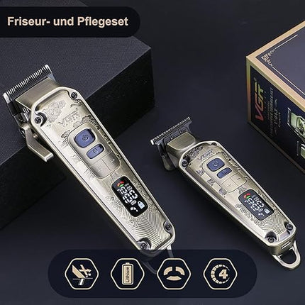 Draadloze Baard - Haar en Grooming Trimmer Set - LED Display