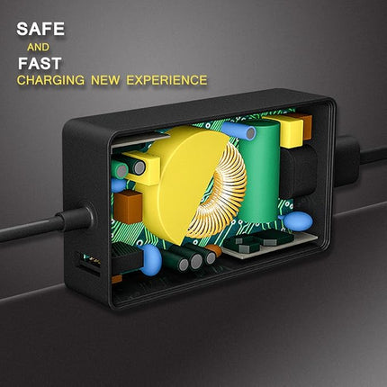 Oplader geschikt voor Surface Pro, Book en Laptop – 102 W - Snel - Met Extra USB Poort - 2 in 1