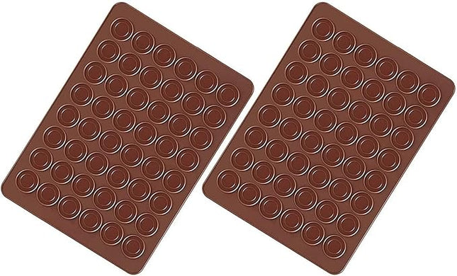 Macarons Bakmat Siliconen – Set van 2 - 48 Putten - 39 x 29 cm