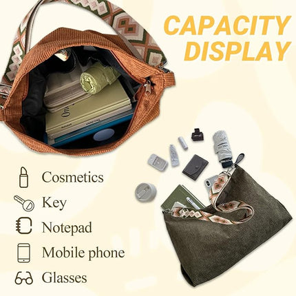 Damen-Schultertasche – Großes Fassungsvermögen und verstellbarer Riemen