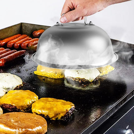 Professionele RVS Burgerbel Set - 22 cm Diameter - Multifunctioneel voor Grill & Keuken